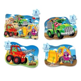 Set primele mele 4 puzzle-uri Monster truck 2-5 ani